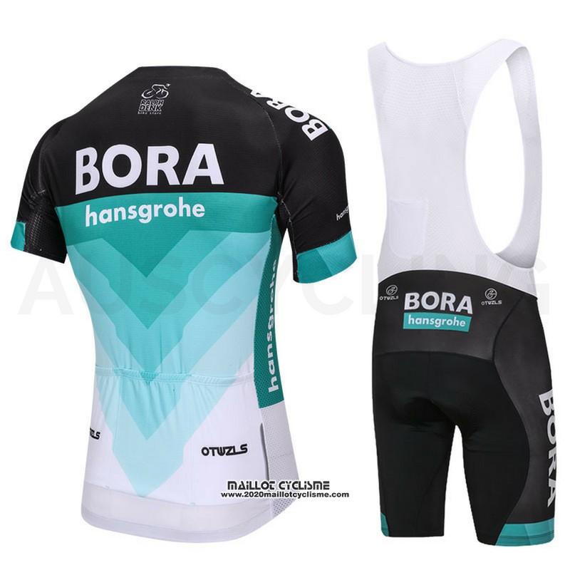 2018 Maillot Ciclismo Bora Vert et Noir Manches Courtes et Cuissard